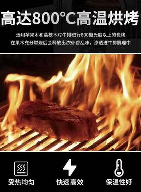 商用牛排炉西餐厅果木炭火烤炉连柜式燃木牛排专用烘烤炉