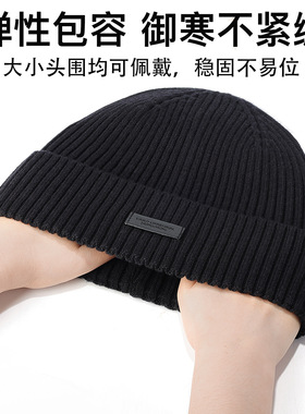 韩版毛线帽女新款显脸小秋冬保暖加厚针织帽男女情侣灰色冷帽冰帽