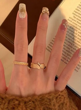 S925纯银戒指意大利中复古工艺麦穗编织轻奢高端小众级感镶钻锆石