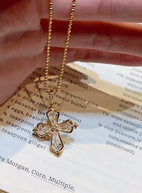 S925纯银十字架碳钻锆石超闪轻奢高端小众级设计感复古锁骨颈链潮