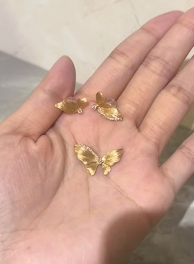 法式中古意大利拉丝蝴蝶项链S925纯银轻奢小众高端级设计感锁骨颈