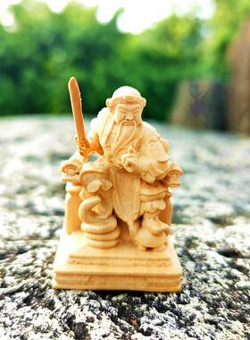 木雕真武大帝玄武祖师爷供奉摆件