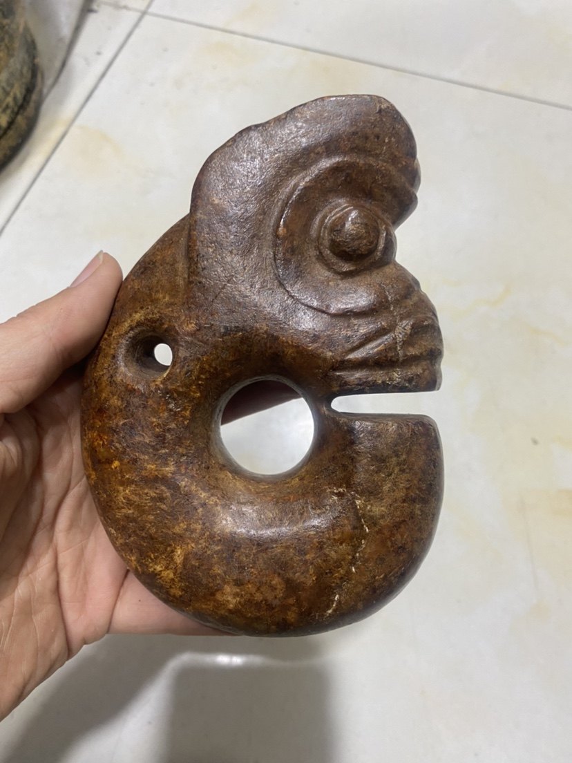 高古玉 紅山文化 ブレスレット？ 竜の彫刻 時代物 アンティーク