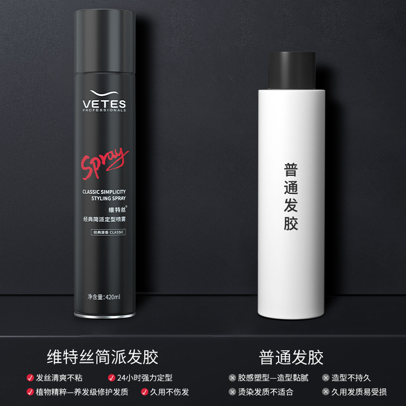 维特丝福创专卖店维特斯发胶喷雾定型男士清香保湿啫喱水膏头发干胶摩丝发蜡发泥0
