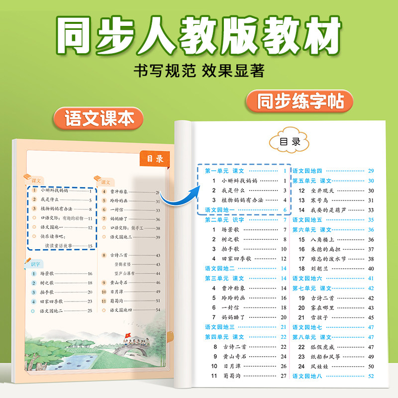2025新小学同步练字帖一二三四五六年级上册下册语文字帖人教版写字课课练小学生专用正版练习生字笔画笔顺临摹描红写字本每日一练