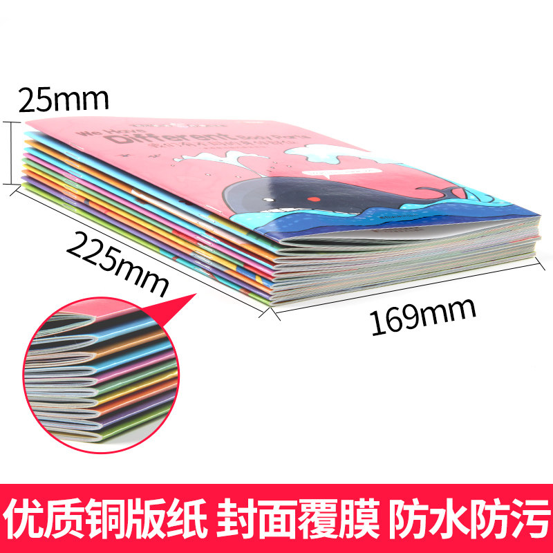 儿童英语启蒙绘本一年级全套10册幼儿早教启蒙有声读物3-6岁宝宝学英语中英双语自然拼读教材小学生二三年级英语分级阅读课外读物