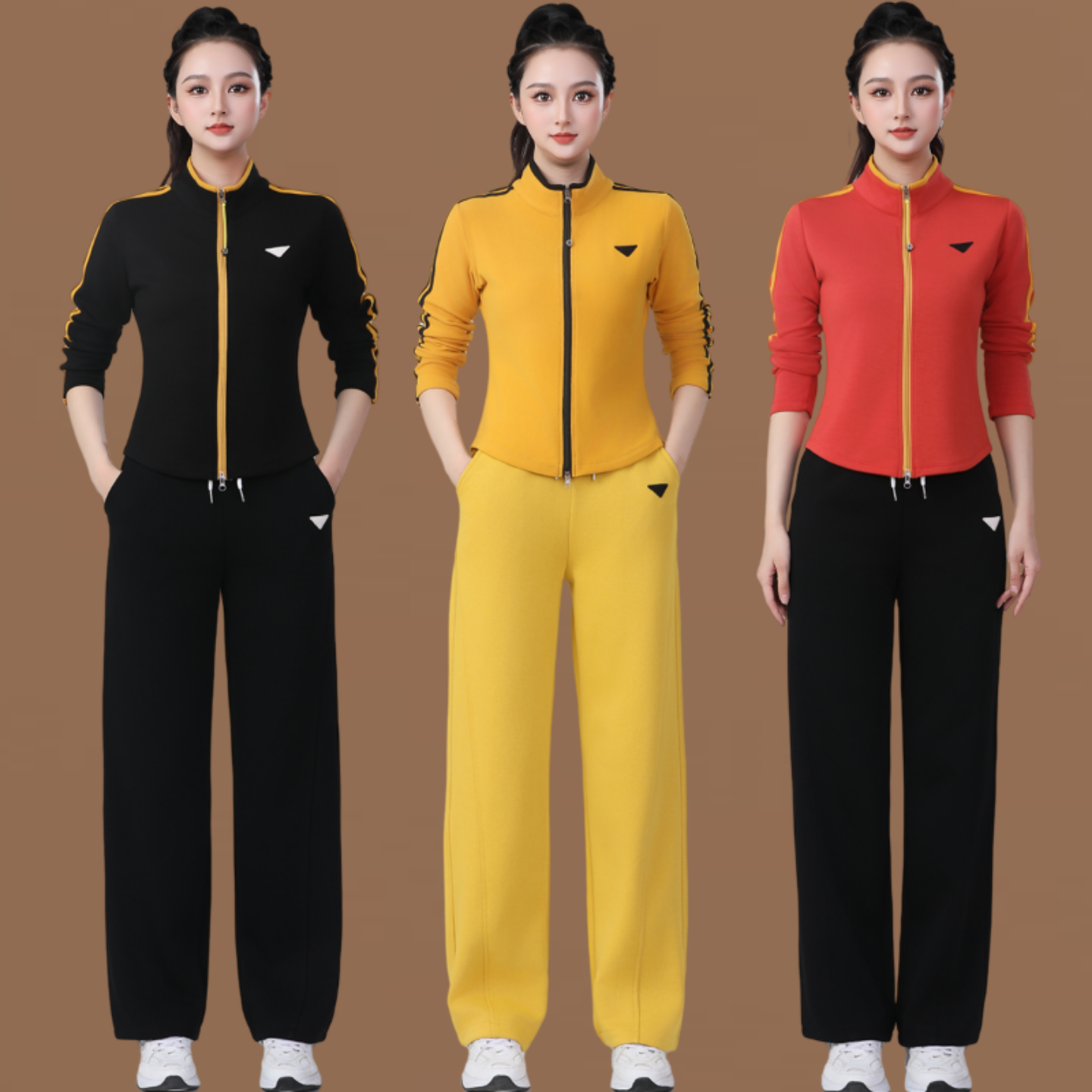 2025春新款鬼步舞修身外套运动跳操广场舞套装健身操广场舞服开衫 - 图0