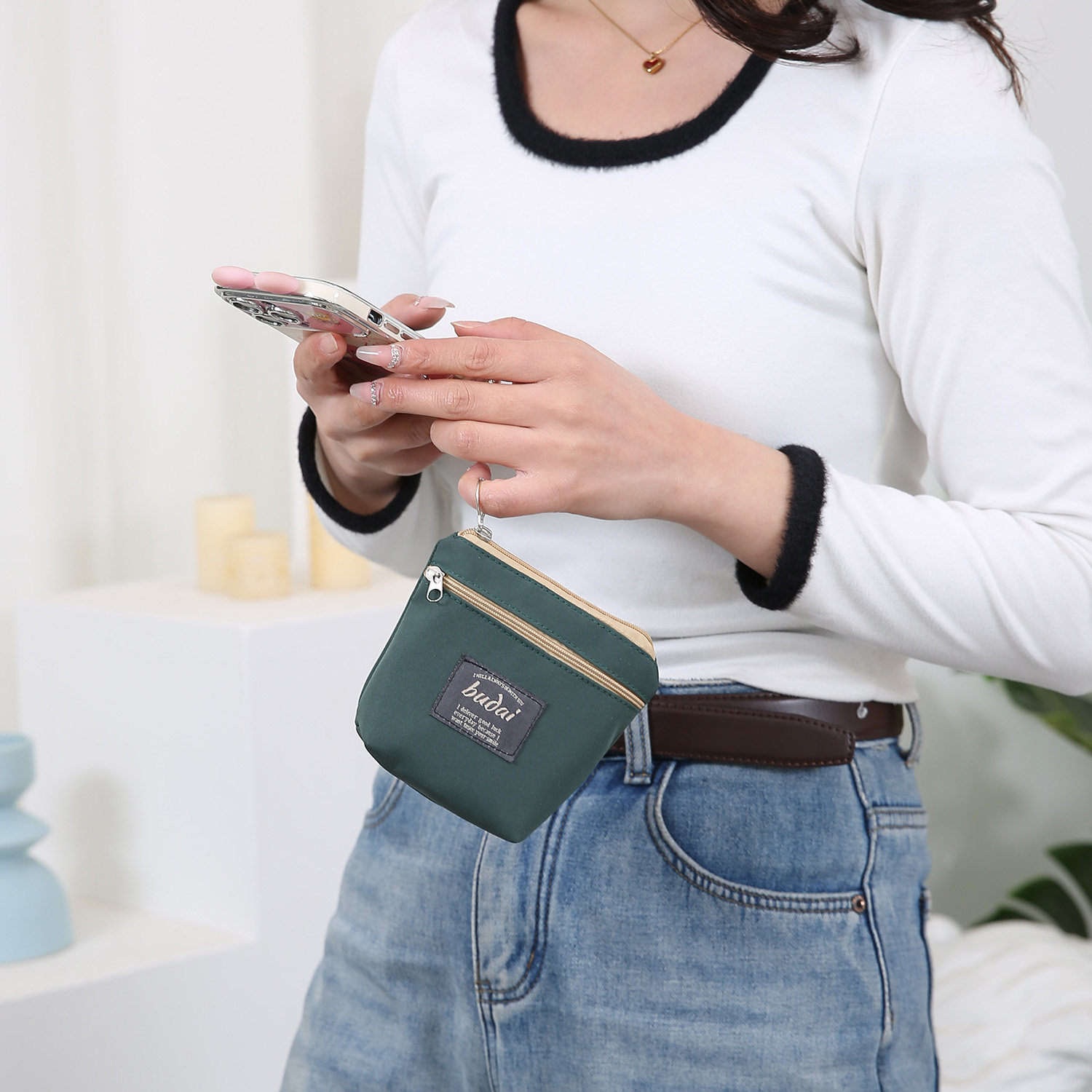 双层零钱包简约日系防水迷你小学生男女装钥匙耳机卡包布艺零钱袋,淘宝优惠券,粉丝福利购,淘宝优惠卷