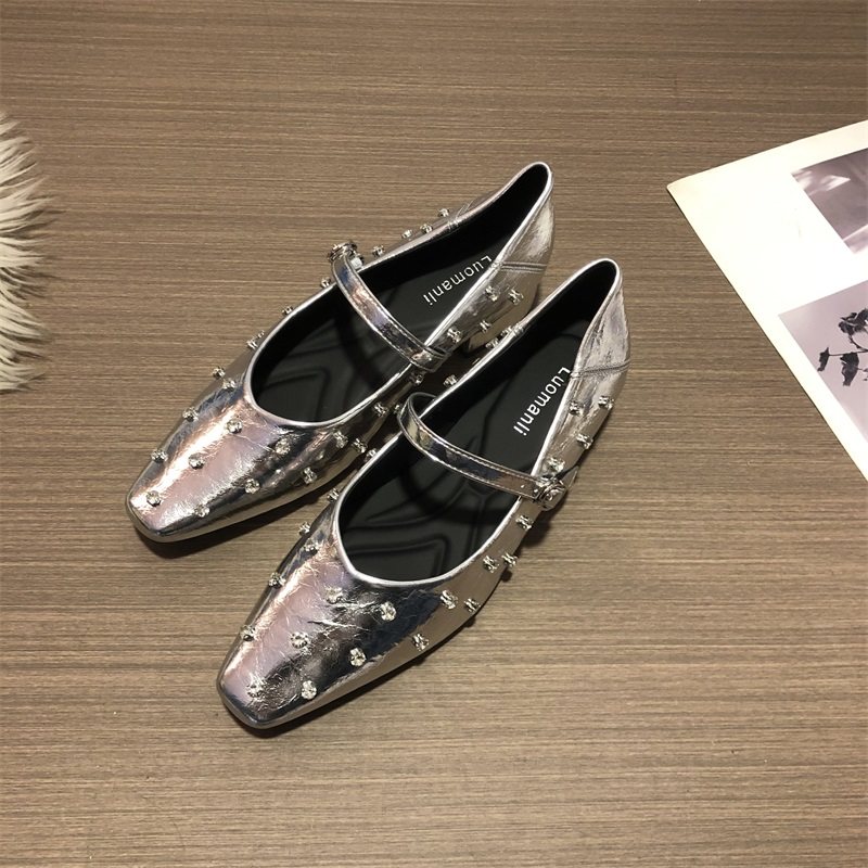 一字扣带水钻浅口单鞋平底春款玛丽珍鞋芭蕾舞鞋,淘宝优惠券,粉丝福利购,淘宝优惠卷