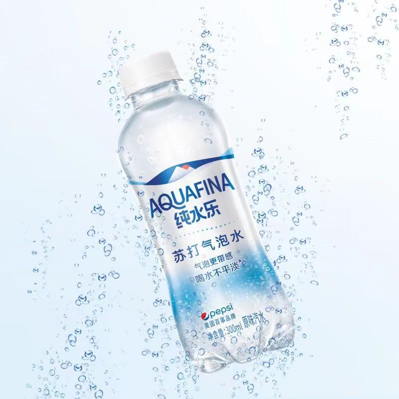 百事可乐纯水乐气泡苏打水300ml*12瓶有汽无糖夏日水原味汽水饮料 - 图1