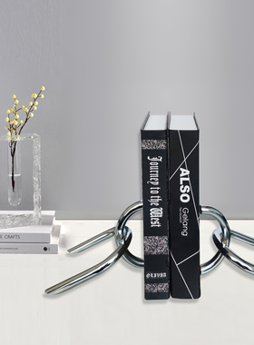 不锈钢圆环ins书档金属装饰摆件