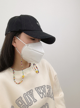 2025年新款潮泰国网红手工彩色珠子笑脸气质防丢口罩链眼镜链项链