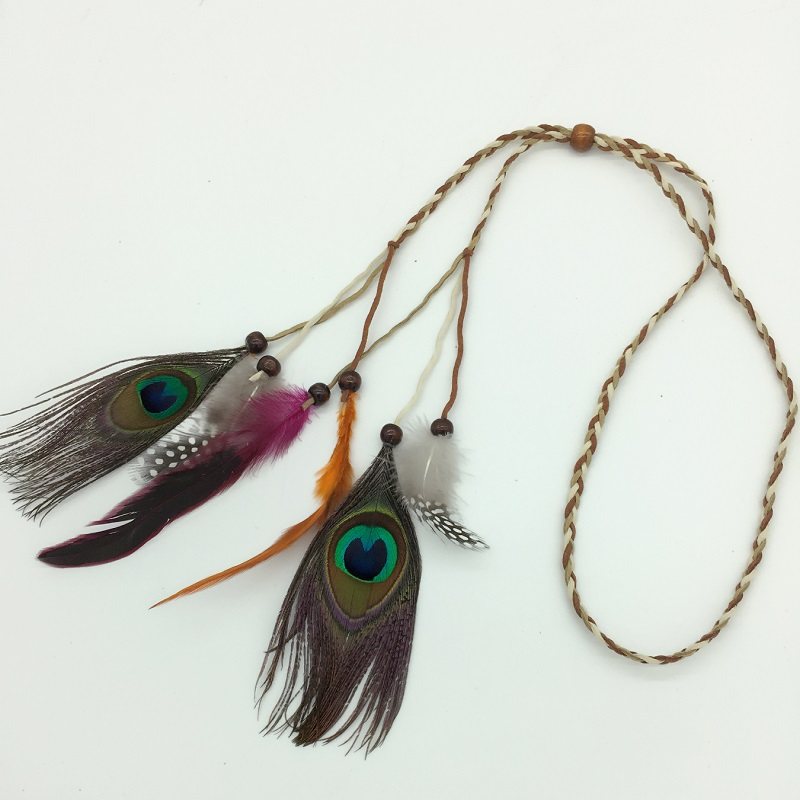 欧美羽毛发饰发带孔雀毛民族风发饰品非洲鼓旅游表演运动比赛头带,淘宝优惠券,粉丝福利购,淘宝优惠卷