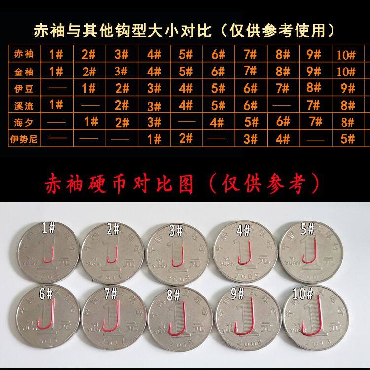 宝狐日本进口正品赤袖鱼钩袖钩散装细条红袖有倒刺红虫长柄鲫鱼钩,淘宝优惠券,粉丝福利购,淘宝优惠卷