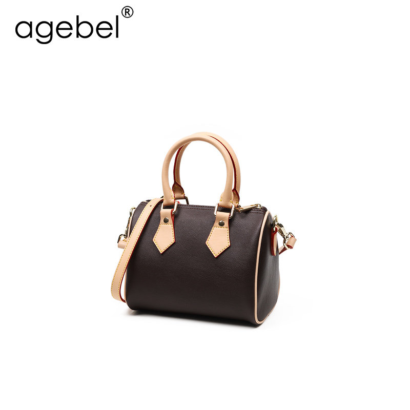 艾吉贝2019新款女斜挎波士顿枕头包 艾吉贝女士包袋