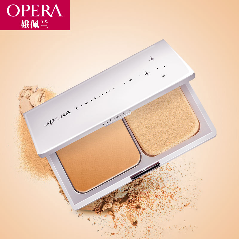 娥佩兰丝薄透气14g保湿遮瑕粉饼 飞沃化妆品粉饼