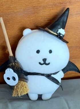日本ULALOV高颜值恶魔巫师包挂件万圣节自嘲熊钥匙扣棉花娃娃礼物