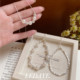 Uncle Li's shop diamond ball spaced pearl stacking bracelet