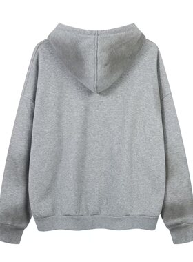 chaonimei 美式oversize宽松连帽卫衣男高街字母印花做旧上衣外套