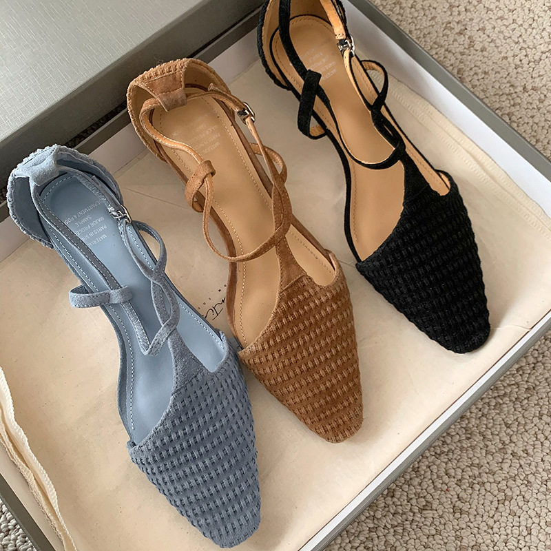 泰兰德的夏天~手工编织全羊皮真皮小猫跟包头凉鞋女单鞋高跟,淘宝优惠券,粉丝福利购,淘宝优惠卷