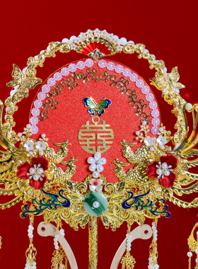 新娘团扇送闺蜜结婚喜扇新品上市