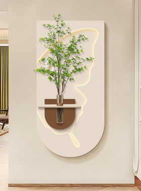 玄关感应挂画水培绿植装饰