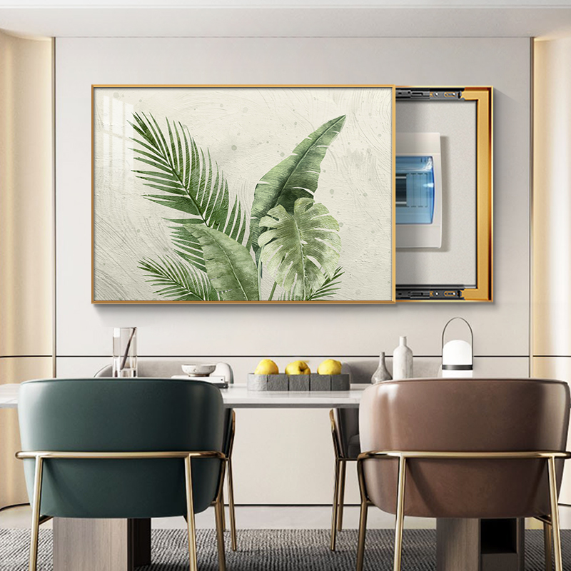 免打孔电表箱装饰画轻奢高级感配电箱电闸盒遮挡餐厅挂画家大业大 - 图2