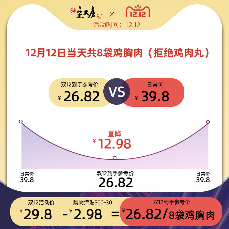 12袋【现做现卖】宋大房即食鸡胸肉 宋大房鸡胸
