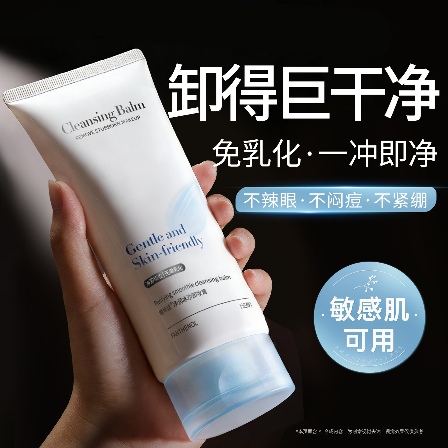 【敏感肌专用】无患子卸妆膏眼唇脸清洁温和卸妆油乳水女官方正品