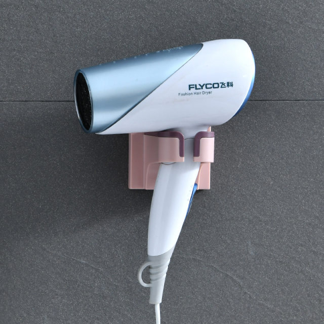 Hair dryer storage rack without hole punching bathroom wall rack