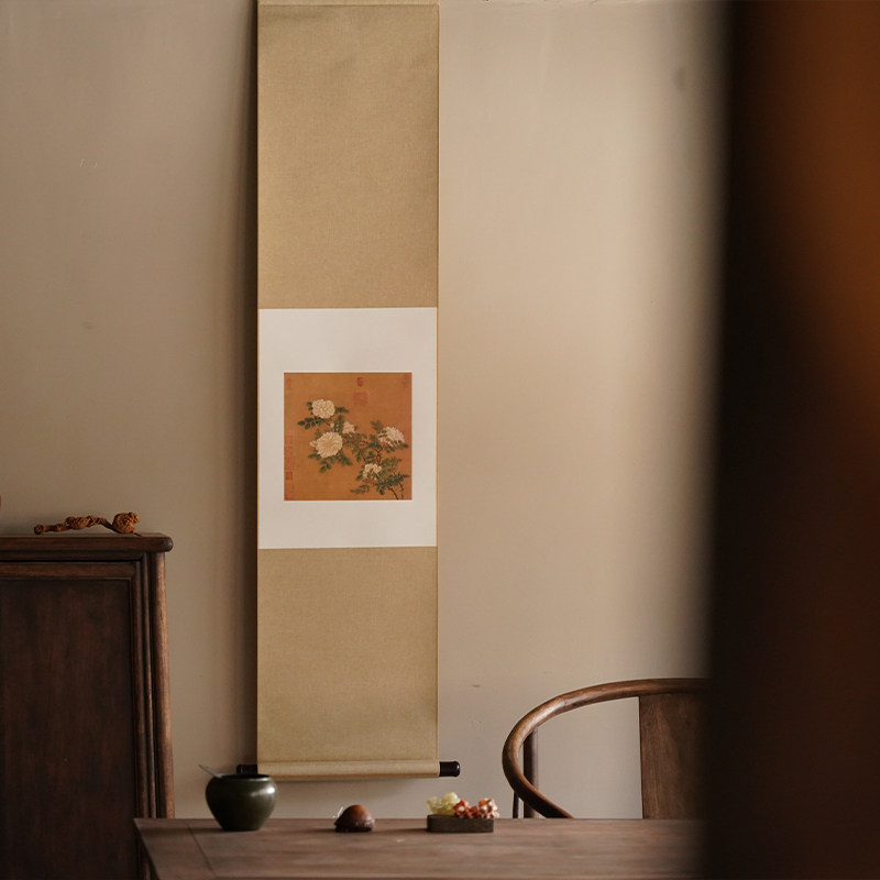 是名一鹿 | 宋小品花鸟挂画中式禅意装饰画卷轴蔷薇桃花茶空间,淘宝优惠券,粉丝福利购,淘宝优惠卷
