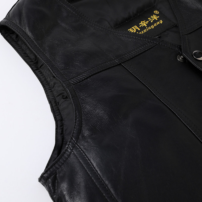 真皮马甲中老年男士秋冬加厚保暖坎肩爸爸装羊毛内胆皮毛一体马甲,淘宝优惠券,粉丝福利购,淘宝优惠卷