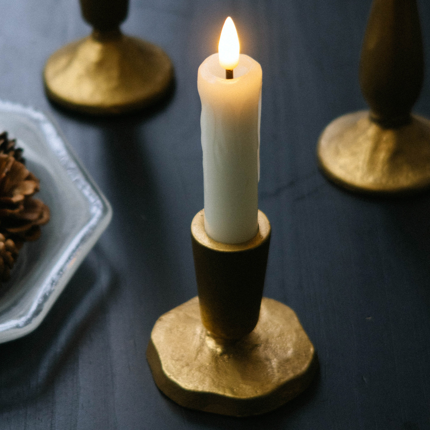 栖光隅｜复古融蜡仿真蜡烛灯餐厅桌面摆件圣诞节小夜灯氛围感装饰,淘宝优惠券,粉丝福利购,淘宝优惠卷