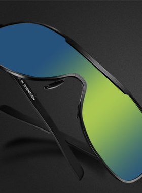 超大眼镜彩色太阳镜潮人反光眼镜渐变色偏光镜摩托车连体风镜墨镜