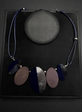 Vintage古着春夏搭配衣服衬衣的小众项链配饰女休闲B91509