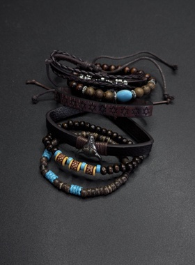 Vintage古著废土风手链波西米亚民族风手绳小众款叠戴手饰R30615