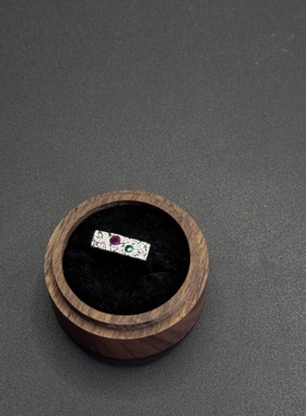 Vintage古著韩国新款复古戒指女小众设计ins混搭撞色指环R120656