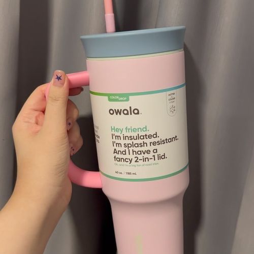 Owala Tumbler 40OZ large capacity stainlesssteel thermos mug - 图1