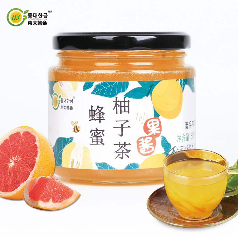 东大韩金旗舰店东大韩金蜂蜜柚子百香果蜂蜜柠檬茶酱500g冲泡水喝的饮品东西灌装0