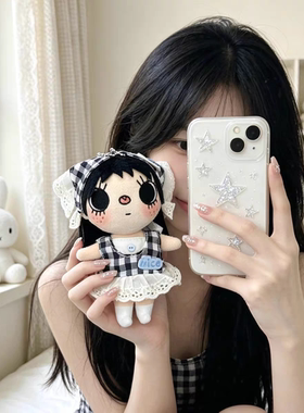 小玉yuy黑白草莓格子裙子套装