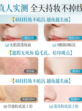 懒人素颜霜脸部隔离防晒遮瑕三合一美白裸妆学生党官方旗舰店正品