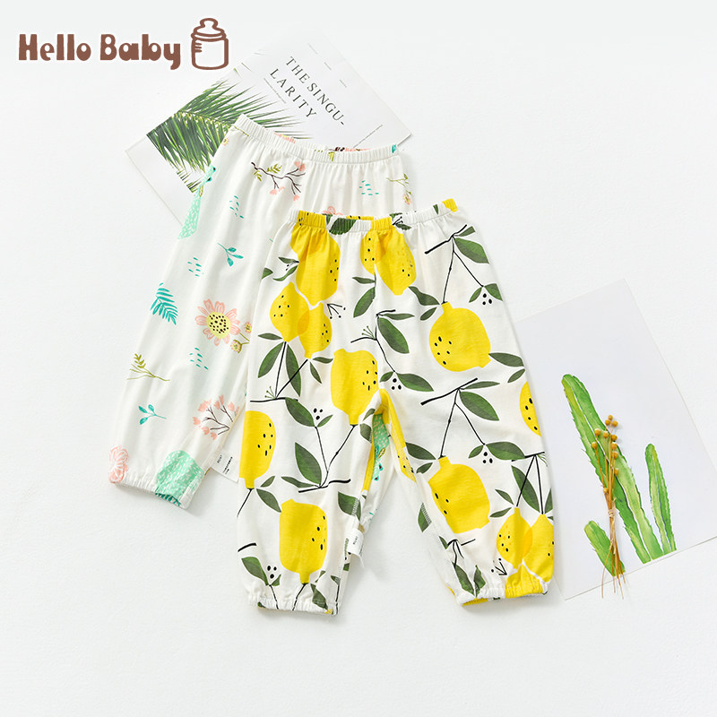 宝宝防蚊长裤夏季超薄款宽松空调裤 Hellobaby品牌馆裤子