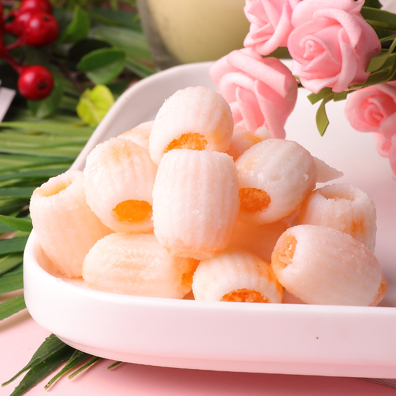 春光食品海南特产爆浆果心球70g椰子芒果味办公室零食夹心软糖 - 图0