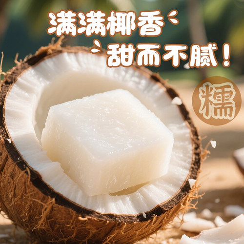 春光食品 海南特产年货糖果零食200g×3袋装椰子糕东郊椰林不粘牙 - 图1
