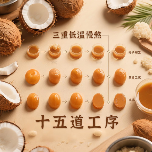 春光食品海南特产零食年货糖果特制椰子糖东郊椰林椰子原汁 - 图0
