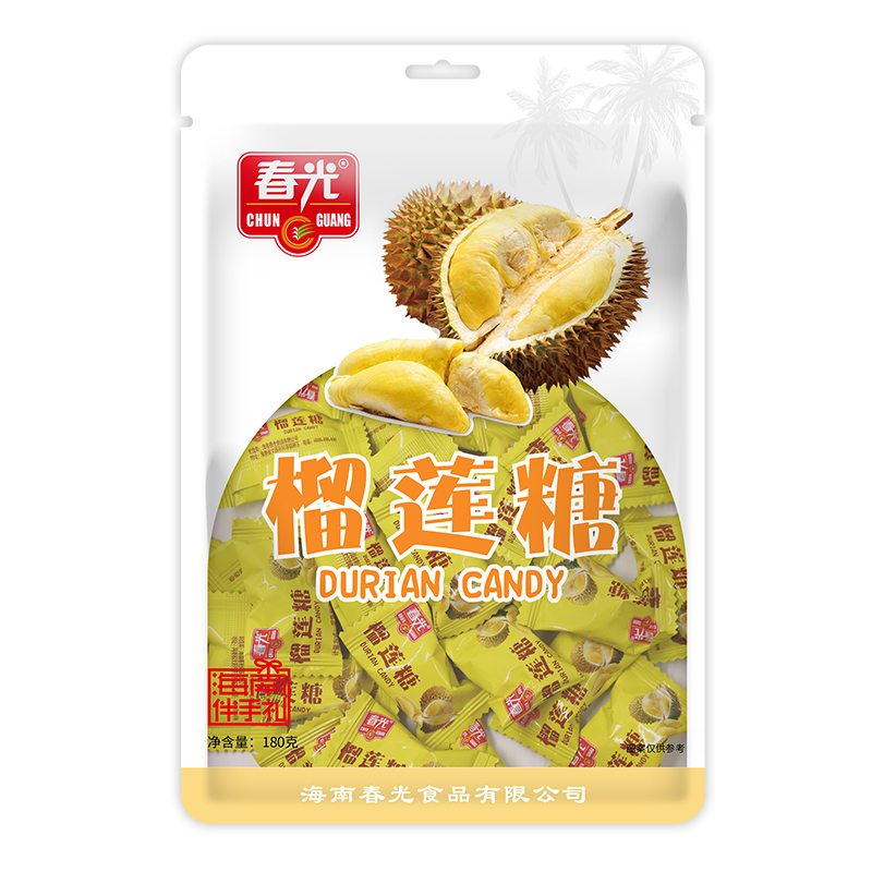 【春光食品_榴莲糖】海南特产糖果榴莲奶糖软硬糖两种味浓-图0