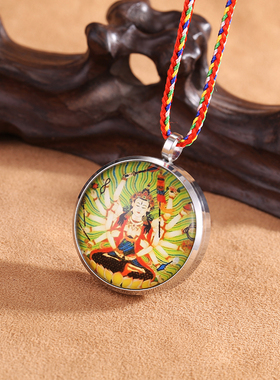 结缘钛钢准提佛母可打开护身符