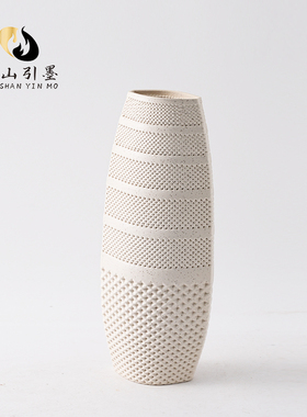 3D打印陶瓷花瓶客厅插花轻奢高档