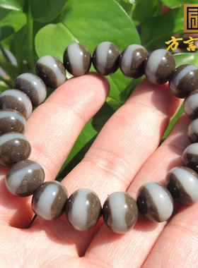 且末料巧克力糖一线天算盘珠手串