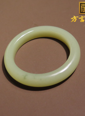 惊呆了方言和田玉精品收藏级新疆高脂高油且末黄口料卡55mm手镯X5